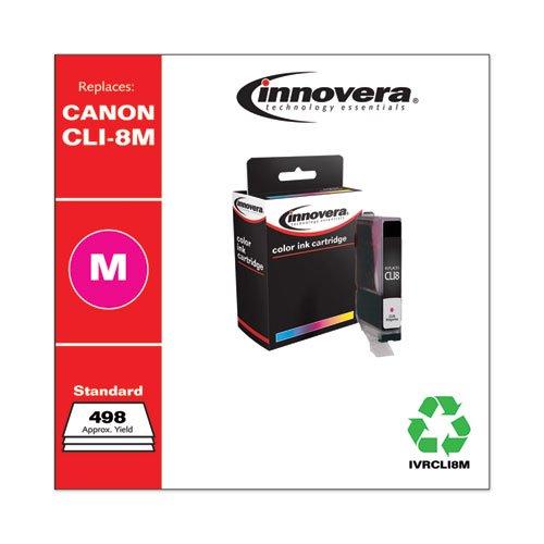 Remanufactured Magenta Ink, Replacement for CLI8M (0622B002), 498 Page-Yield - Image 2
