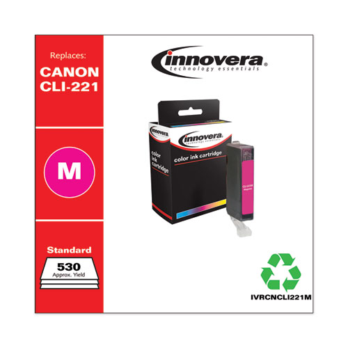 Remanufactured Magenta Ink, Replacement for CLI-221M (2948B001), 530 Page-Yield - Image 2