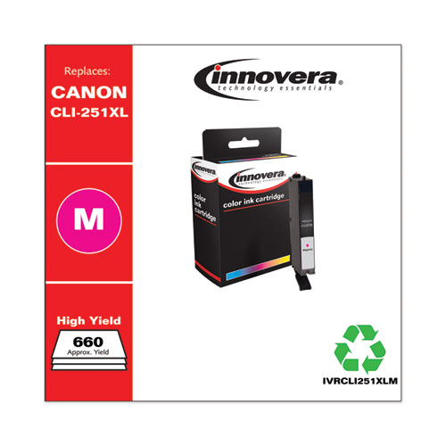 Remanufactured Magenta High-Yield Ink, Replacement for CLI-251XL (6450B001), 660 Page-Yield - Image 2