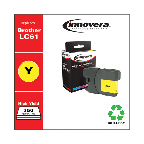 Remanufactured Yellow High-Yield Ink, Replacement for LC65Y, 750 Page-Yield - Image 2