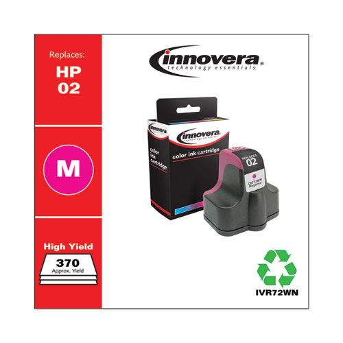 Remanufactured Magenta Ink, Replacement for 02 (C8772WN), 370 Page-Yield - Image 2