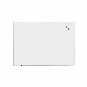 Frameless Magnetic Glass Marker Board, 48" x 36", White Surface