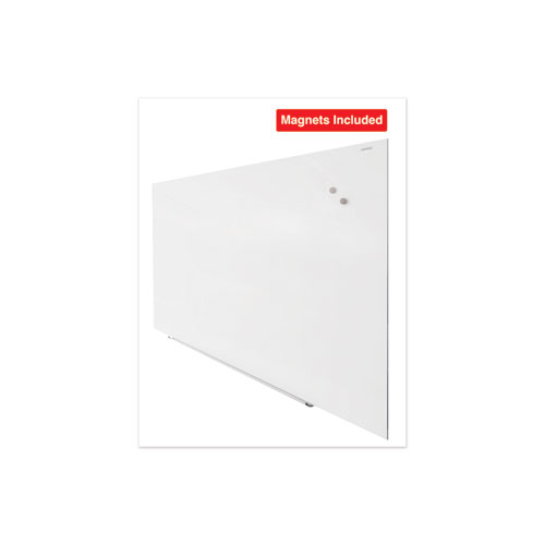 Frameless Magnetic Glass Marker Board, 72" x 48", White Surface - Image 4