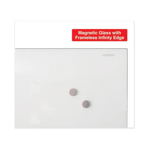 Frameless Magnetic Glass Marker Board, 72" x 48", White Surface - Image 5