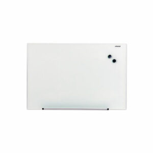 Frameless Magnetic Glass Marker Board, 36" x 24", Translucent Frost Surface