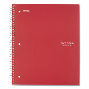 Wirebound Notebook, 5-Subject, Wide/Legal Rule, Randomly Assorted Cover Color, (200) 10.5 x 8 Sheets