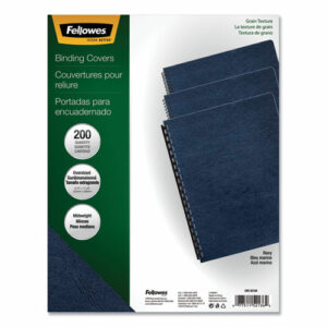 Expressions Classic Grain Texture Presentation Covers for Binding Systems, Paper, Round Corners, 11.25 x 8.75, Navy, 200/Pack