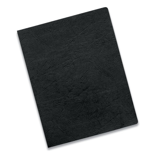 Executive Leather-Like Presentation Cover, Plastic, Round Corners, 11.25 x 8.75, Black, 50/Pack - Image 2