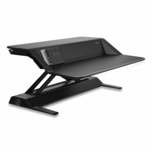 Lotus DX Sit-Stand Workstation, 32.75" x 24.25" x 5.5" to 22.5", Black
