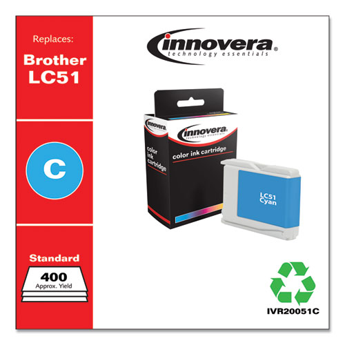 Remanufactured Cyan Ink, Replacement for LC51C, 400 Page-Yield - Image 2