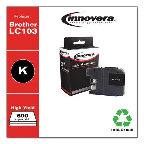 Remanufactured Black High-Yield Ink, Replacement for LC103BK, 600 Page-Yield - Image 2