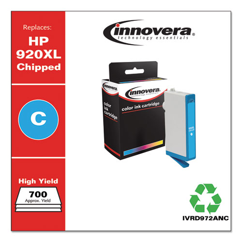 Remanufactured Cyan High-Yield Ink, Replacement for 920XL (CD972AN), 700 Page-Yield - Image 2