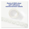 Dispenser Pack Hole Reinforcements, 0.25" Dia, Clear, 200/Pack, (5721) - Image 3
