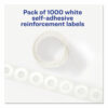 Dispenser Pack Hole Reinforcements, 0.25" Dia, White, 1,000/Pack, (5720) - Image 2