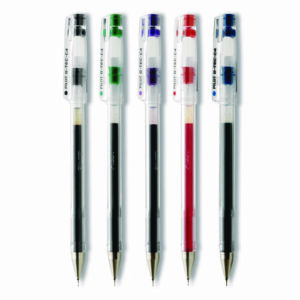 G-TEC-C Ultra Gel Pen, Stick, Ultra-Fine 0.4 mm, Assorted Ink and Barrel Colors, 5/Pack