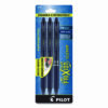 FriXion Clicker Erasable Gel Pen, Retractable, Fine 0.7 mm, Navy Ink, Navy Barrel, 3/Pack