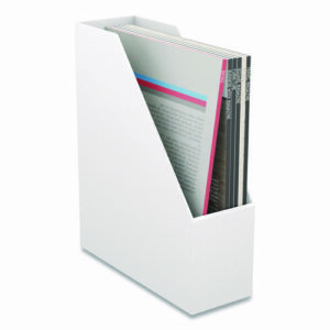 Plastic Magazine File, 3.66 x 10.3 x 12.51, White