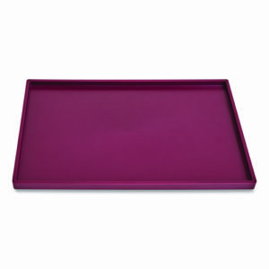 Slim Stackable Plastic Tray, 6.85 x 9.88 x 0.47, Purple