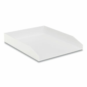 Front-Load Stackable Plastic Document Tray, 1 Section, Letter Size Files, 9.8 x 12.24 x 1.75, White