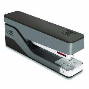 Desktop Aluminum  Half Strip Stapler, 25-Sheet Capacity, Gray/Black