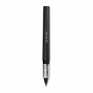 Rollerball Pen, Stick, Fine 0.5 mm, Black Ink, Black/Clear Barrel, Dozen