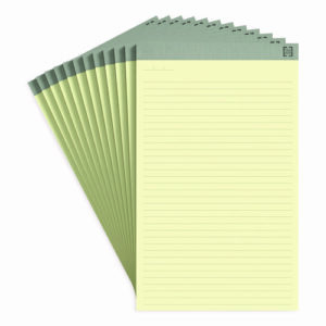 Notepads, Wide/Legal Rule, (50) Canary-Yellow 8.5" x 14" Sheets, 12/Pack