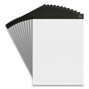 Notepads, Wide/Legal Rule, (50) White 8.5 x 11.75 Sheets, 12/Pack