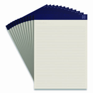Notepads, Narrow Rule, 50 Ivory 8.5 x 11.75 Sheets, 12/Pack