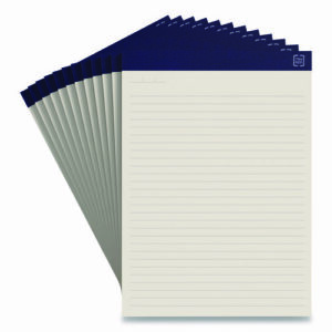 Notepads, Wide/Legal Rule, 50 Ivory 8.5 x 11.75 Sheets, 12/Pack