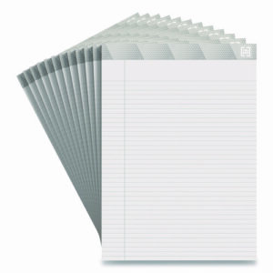 Notepads, Narrow Rule, (50) White 8.5 x 11.75 Sheets, 12/Pack