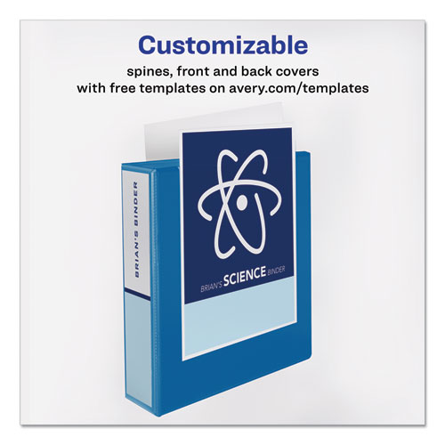 Durable View Binder with DuraHinge and Slant Rings, 3 Rings, 1.5" Capacity, 11 x 8.5, Blue - Image 3