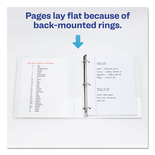 Durable View Binder with DuraHinge and Slant Rings, 3 Rings, 1" Capacity, 11 x 8.5, White, 4/Pack - Image 7
