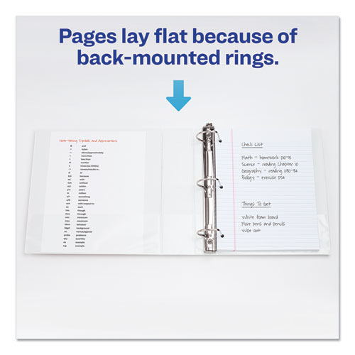 Durable View Binder with DuraHinge and Slant Rings, 3 Rings, 2" Capacity, 11 x 8.5, White, 4/Pack - Image 7