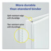 Durable View Binder with DuraHinge and Slant Rings, 3 Rings, 1" Capacity, 11 x 8.5, White - Image 4
