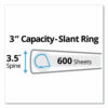 Durable Non-View Binder with DuraHinge and Slant Rings, 3 Rings, 3" Capacity, 11 x 8.5, Black - Image 2