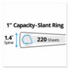 Durable Non-View Binder with DuraHinge and Slant Rings, 3 Rings, 1" Capacity, 11 x 8.5, Black - Image 2