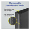 Durable Non-View Binder with DuraHinge and Slant Rings, 3 Rings, 3" Capacity, 11 x 8.5, Black - Image 3