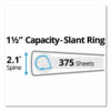 Durable Non-View Binder with DuraHinge and Slant Rings, 3 Rings, 1.5" Capacity, 11 x 8.5, Blue - Image 2