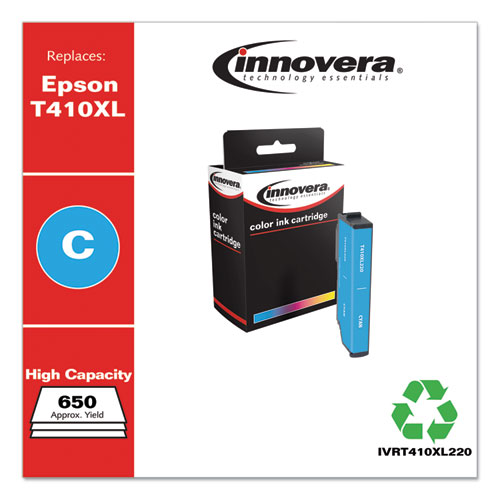 Remanufactured Cyan High-Yield Ink, Replacement for T410XL (T410XL220), 650 Page-Yield - Image 2