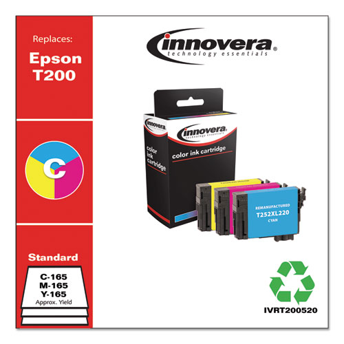 Remanufactured Cyan/Magenta/Yellow Ink, Replacement for T200 (T200520), 165 Page-Yield - Image 2