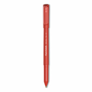 Write Bros. Ballpoint Pen, Stick, Fine 0.8 mm, Red Ink, Red Barrel, Dozen