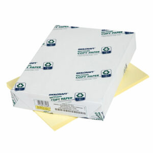 7530011476811, SKILCRAFT Colored Copy Paper, 20 lb Bond Weight, 8.5 x 11, Yellow, 500 Sheets/Ream, 10 Reams/Carton
