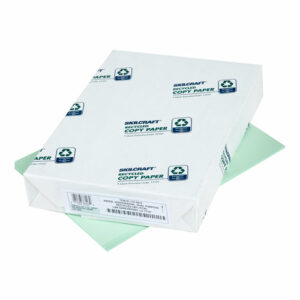 7530011476812, SKILCRAFT Colored Copy Paper, 20 lb Bond Weight, 8.5 x 11, Green, 500 Sheets/Ream, 10 Reams/Carton