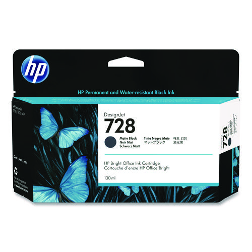 HP 728, (3WX25A) Matte Black Original Ink Cartridge