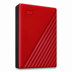 MY PASSPORT External Hard Drive, 4 TB, USB 3.2, Red