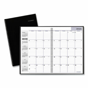 DayMinder Monthly Planner, Ruled Blocks, 12 x 8, Black Cover, 14-Month: Dec 2025 to Jan 2027