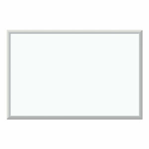 Melamine Dry Erase Board, 36" x 24" (Actual Size: 35" x 23"), White Surface, Satin Aluminum Frame