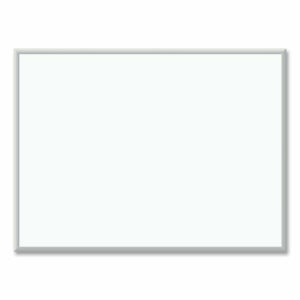 Melamine Dry Erase Board, 48" x 36" (Actual Size: 47" x 35"), White Surface, Satin Aluminum Frame