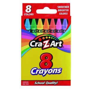 Crayons, 8 Assorted Colors, 8/Pack