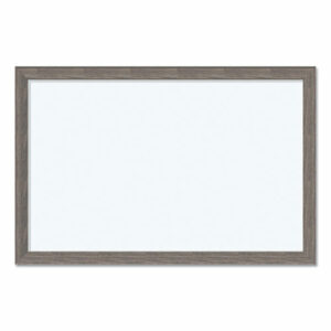 Magnetic Dry Erase Board with Rustic Frame, 36" x 24" (Actual Size: 35" x 23"), White Surface, Brown Wood Frame
